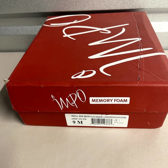 Impo Women's Mink Brown Vegan Leather Faux Suede Neena Ankle Bootie - Size 9M - Picture 2 of 8